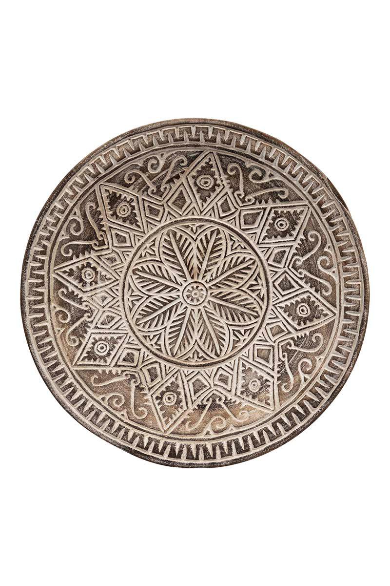 MANDALA TRIBAL ENTALHE MADEIRA 50CM