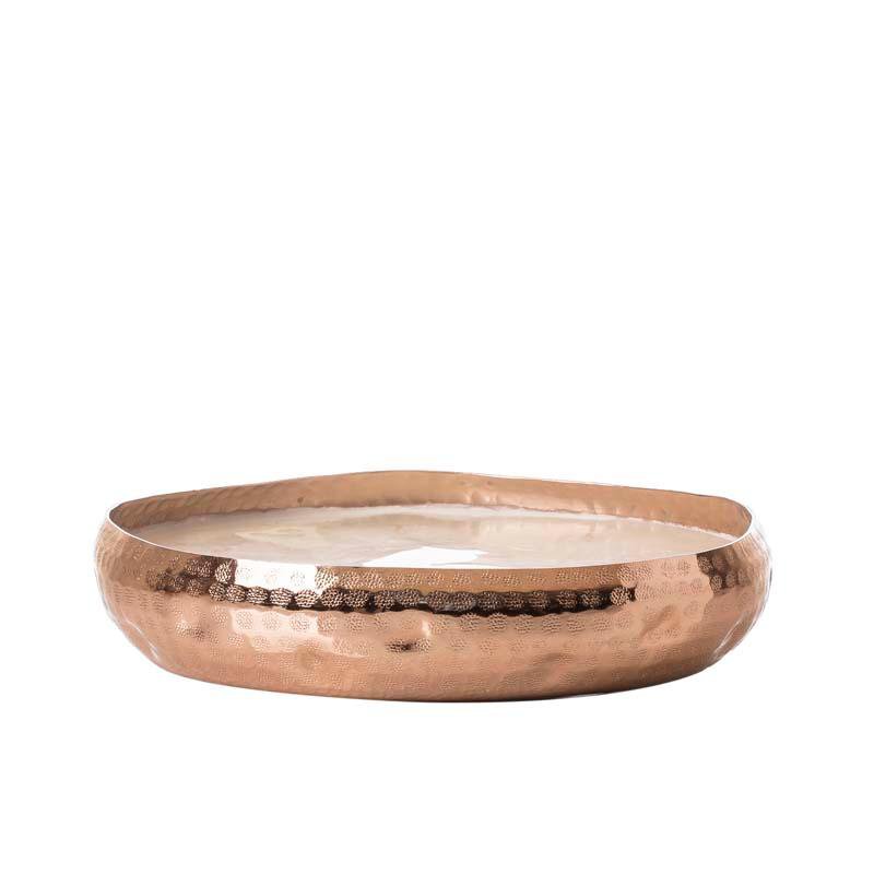 BANDEJA METAL ROSE GOLD C/ VELA G