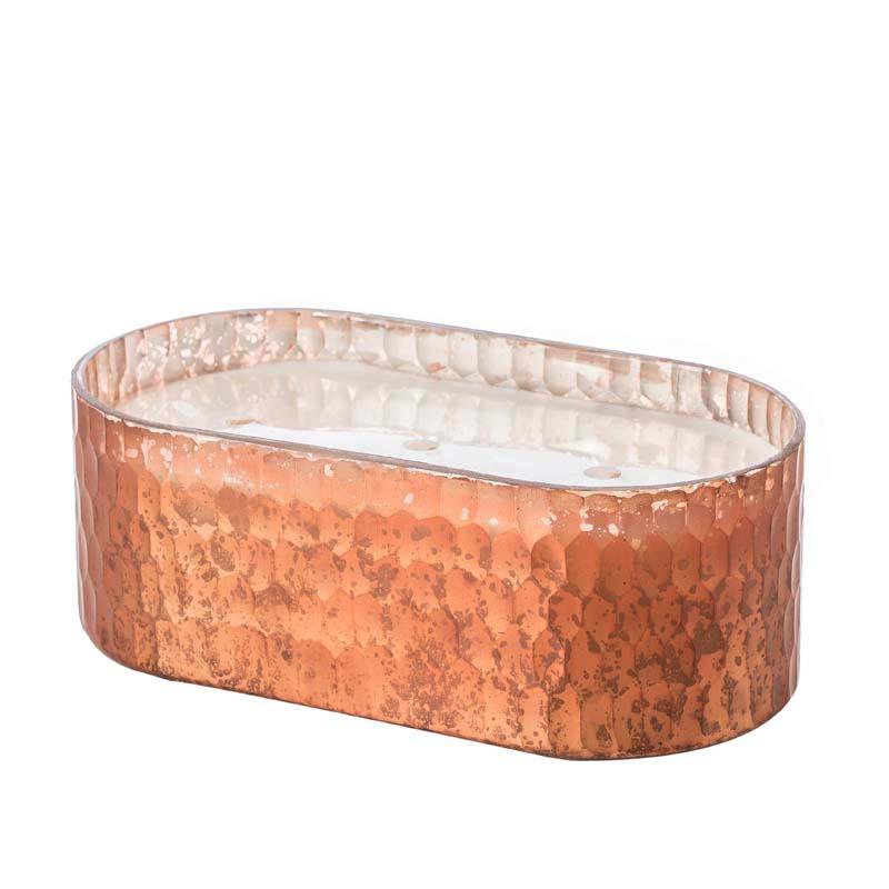 VASO OVAL COBRE COM VELA